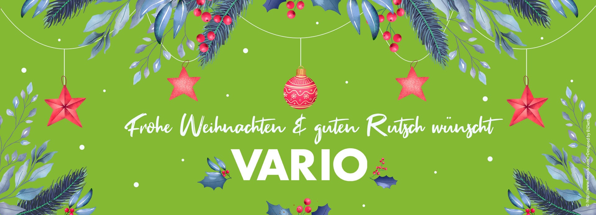 VARIO wünscht Frohe Weihnachten & Guten Rutsch