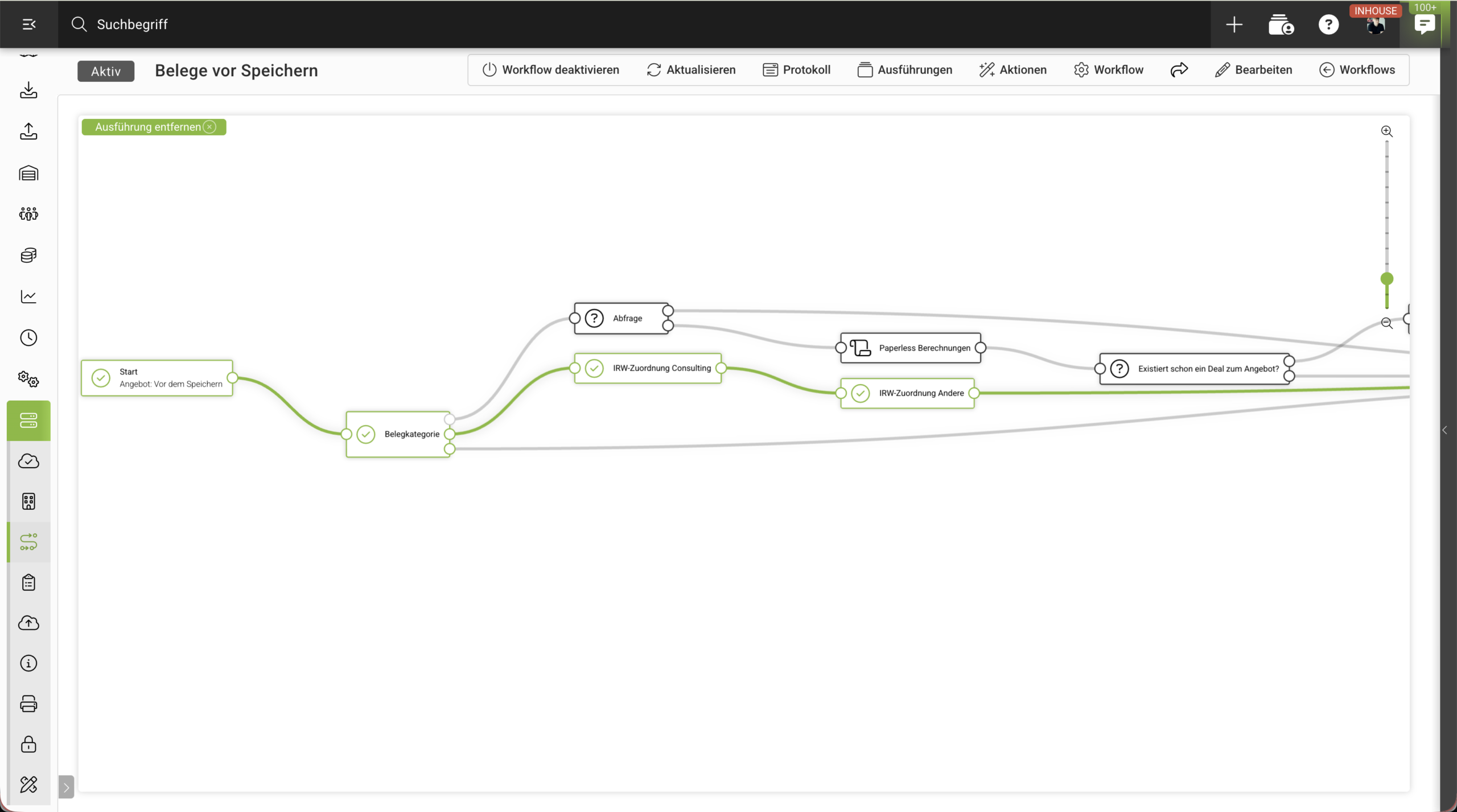 Interface des VARIO Workflow-Designers