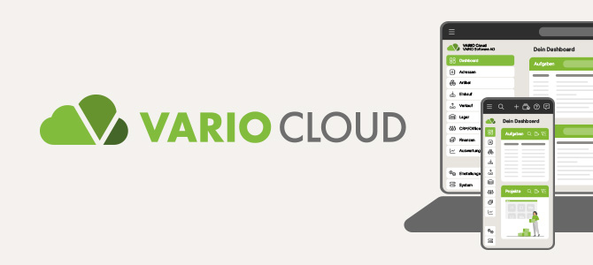 VARIO Cloud Logo und Mockup
