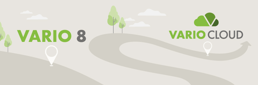 Grafische Darstellung einer Road von VARIO 8 zur VARIO Cloud